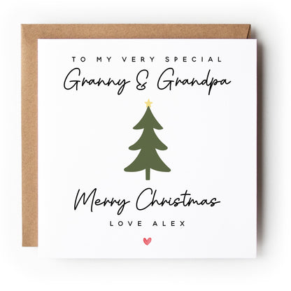 Grandparents Christmas Card-Personalised Christmas Card-Christmas Card For Grandma Grandad-Nan Grandpa Christmas Card-Grandparents Xmas Gift