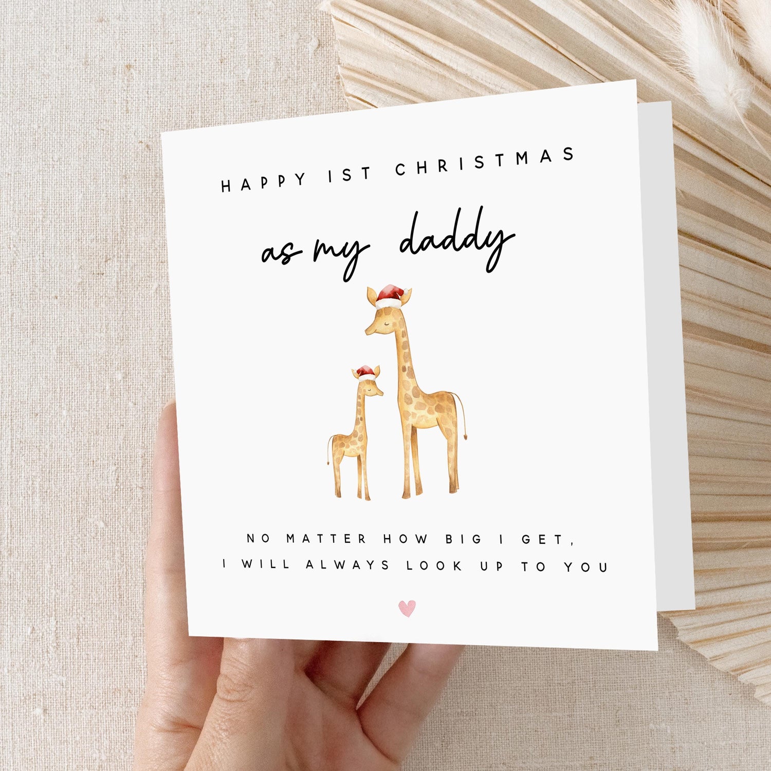 First Christmas As My Daddy Card, Xmas Card For Dad, First Christmas As Dad, Christmas Card For Him, New Dad Card, Kraft Envelope Included