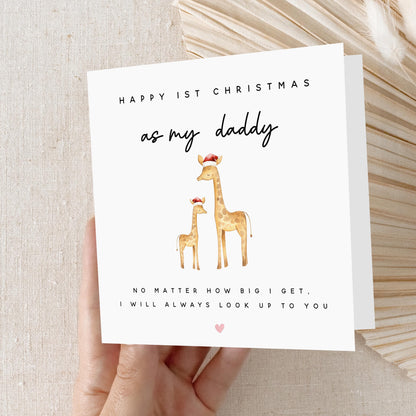 First Christmas As My Daddy Card, Xmas Card For Dad, First Christmas As Dad, Christmas Card For Him, New Dad Card, Kraft Envelope Included