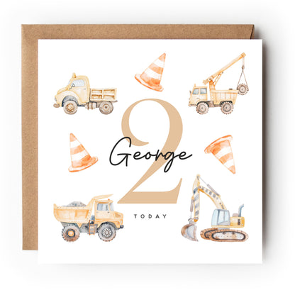 Personalised 2nd Birthday Card, Children&