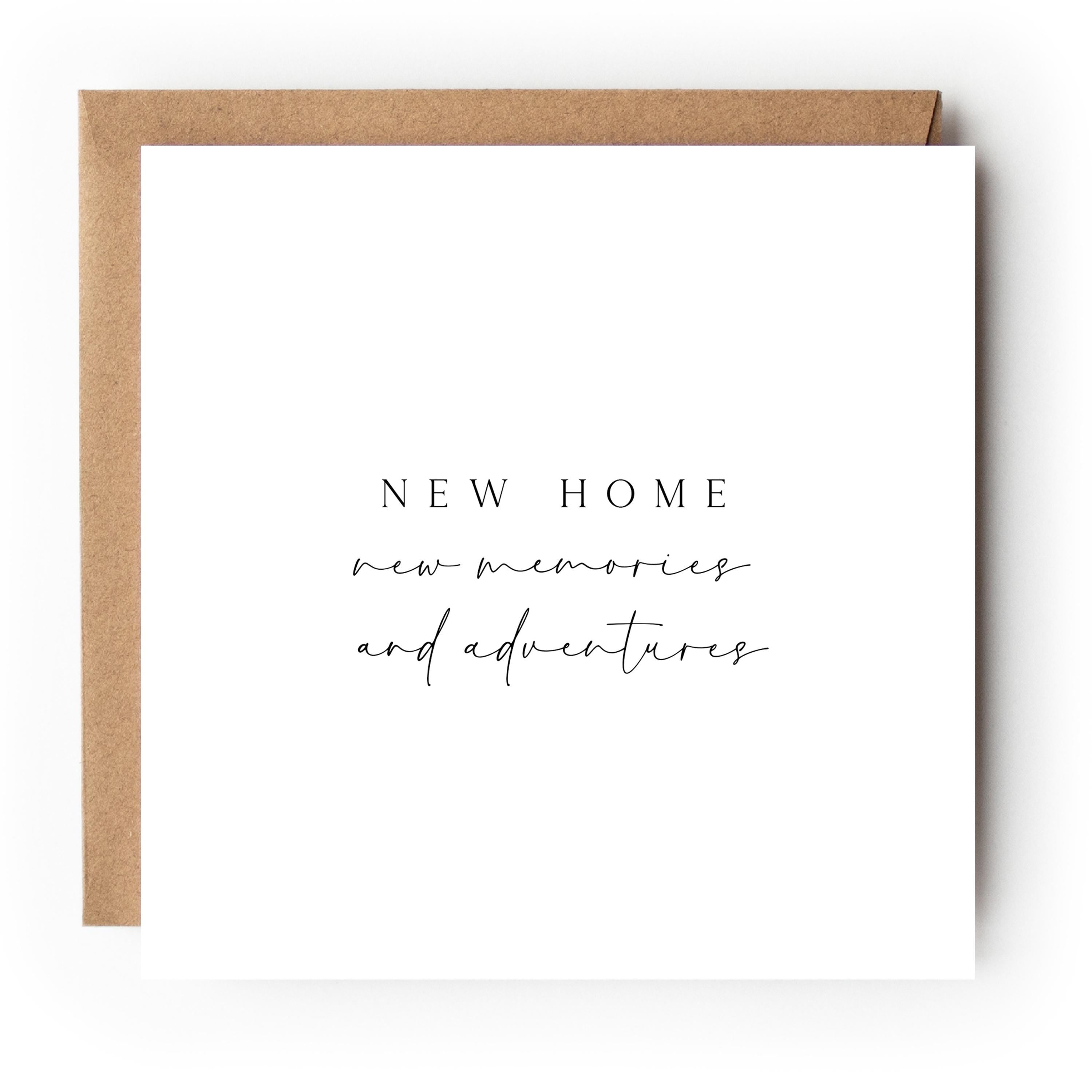Personalised New Home Card-Housewarming Card-Moving Day-Welcome New Home-First Home Card-Congratulations New Home Gift-New Memories-Minimal