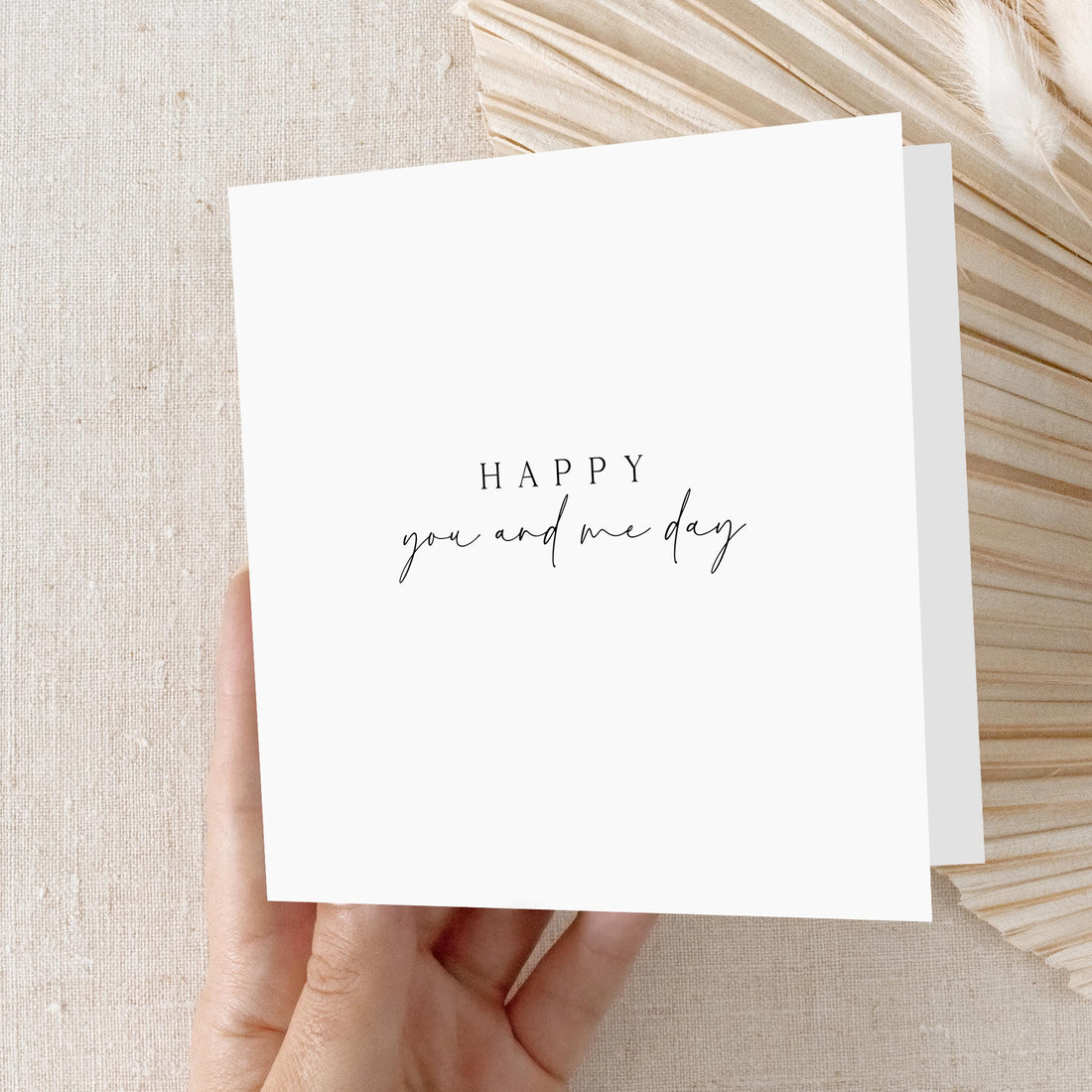 Anniversary Card - Elegant Minimal Anniversary Card- Happy You &amp; Me Day- Any Anniversary-Anniversary Gift- Kraft Envelope Included