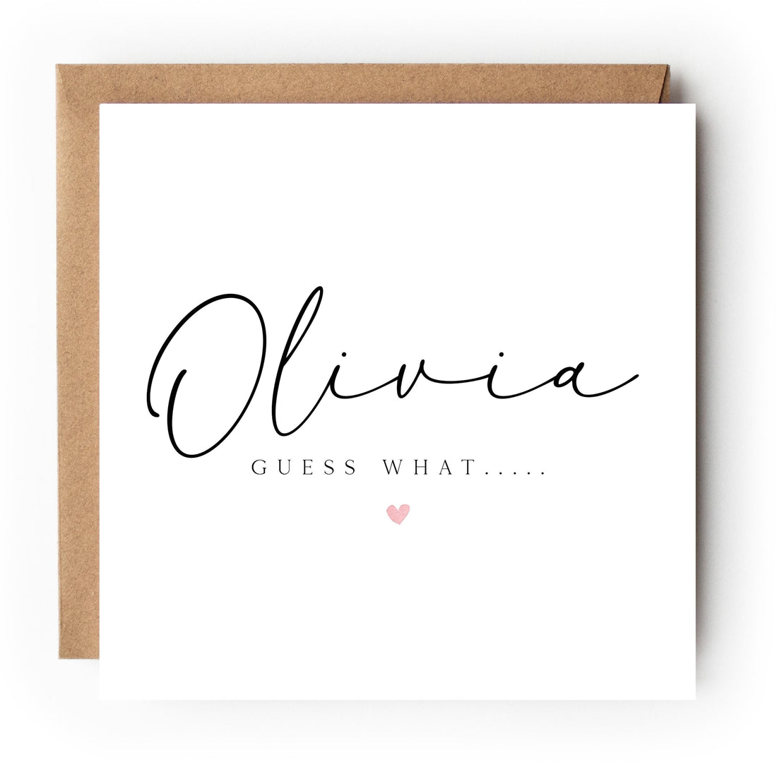 Pregnancy Announcement Card-Personalised Card-We&