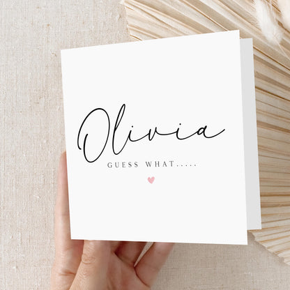 Pregnancy Announcement Card-Personalised Card-We&