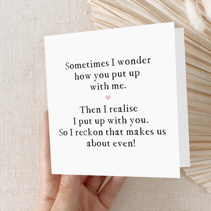 Anniversary Card-Birthday Card-Valentines Card-Funny Card-Humour-Card For Husband Wife Boyfriend Girlfriend-Anniversary Gift Funny-Greetings
