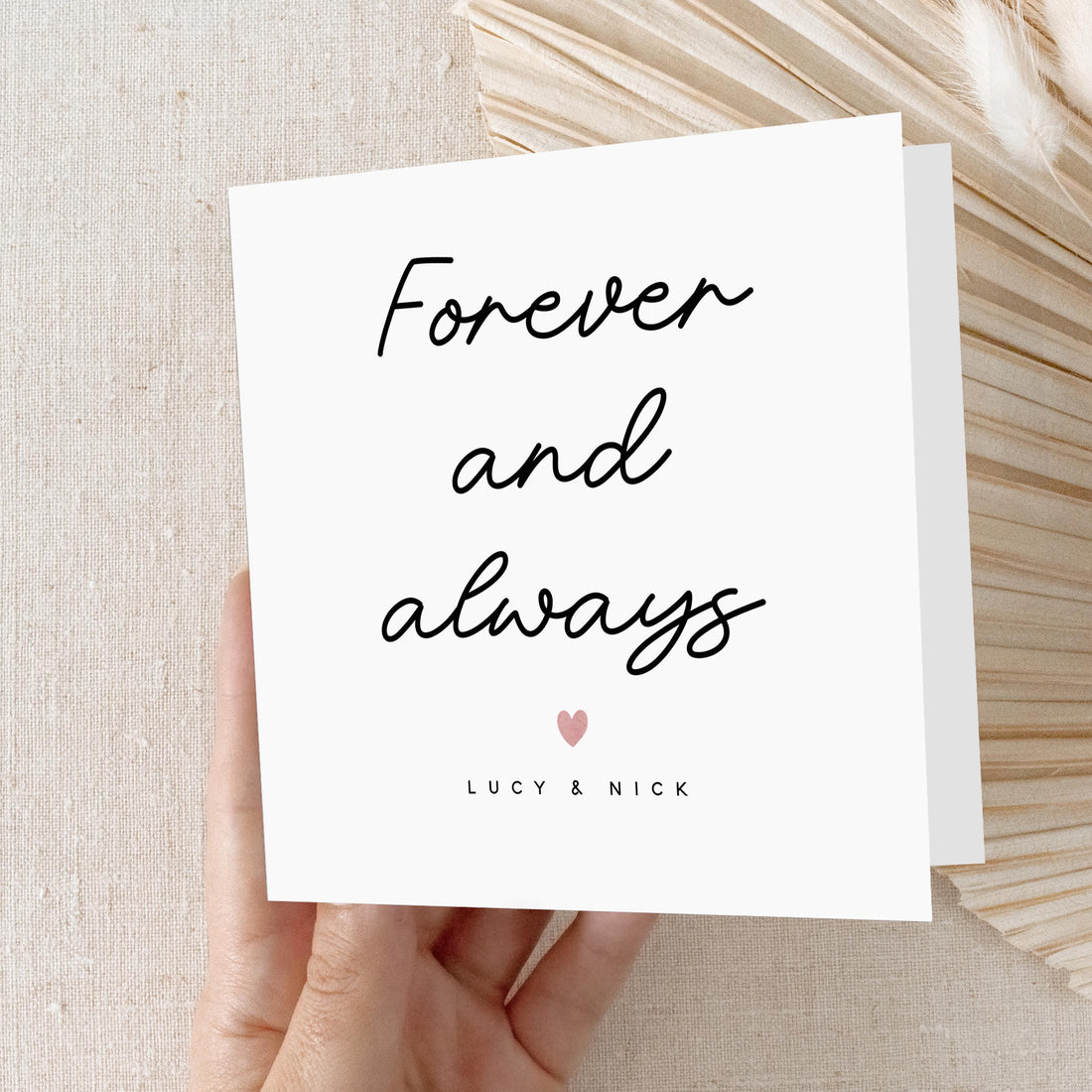 Anniversary Card Personalised-Forever &amp; Always Card-Valentine&