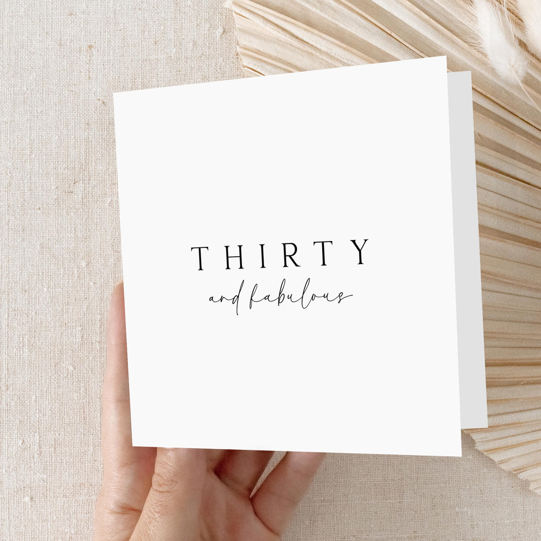 30th Birthday Card, Special Milestone Card, Birthday For Daughter, Wife, Friend 60 Black &amp; White Chic Minimal-Kraft Envelope