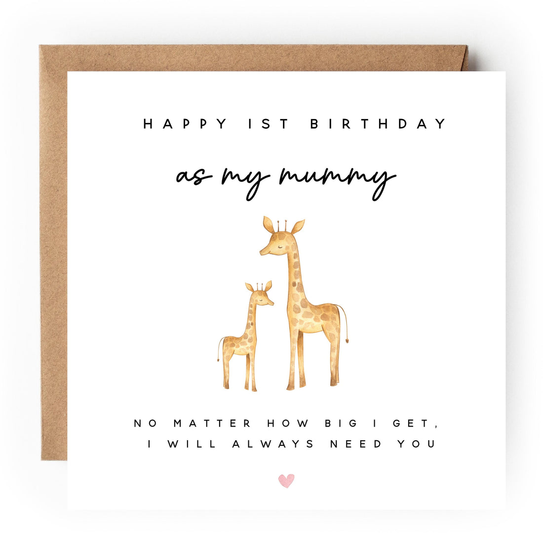 First Birthday As My Mummy Card, Birthday Card For Mum, First Birthday As Mum, Birthday Card For Her, New Mum Card, Kraft Envelope Included