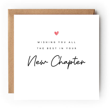 New Chapter Card,Personalised Leaving Card,Colleaugue New job Card,University School Exams Card,Good Luck Gift,Next Chapter,Kraft Envelope