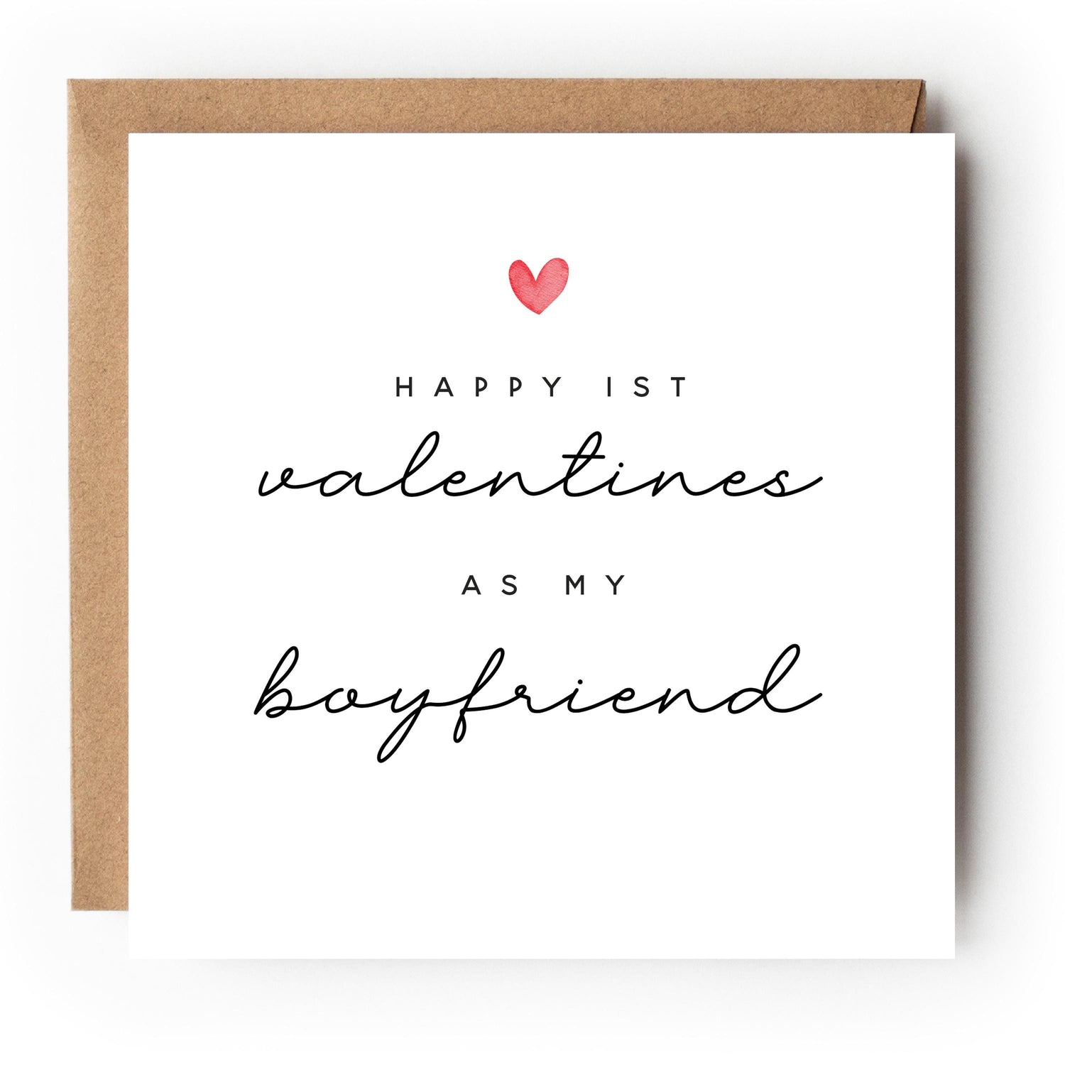 Boyfriend 1st Valentines Card, Valentine&