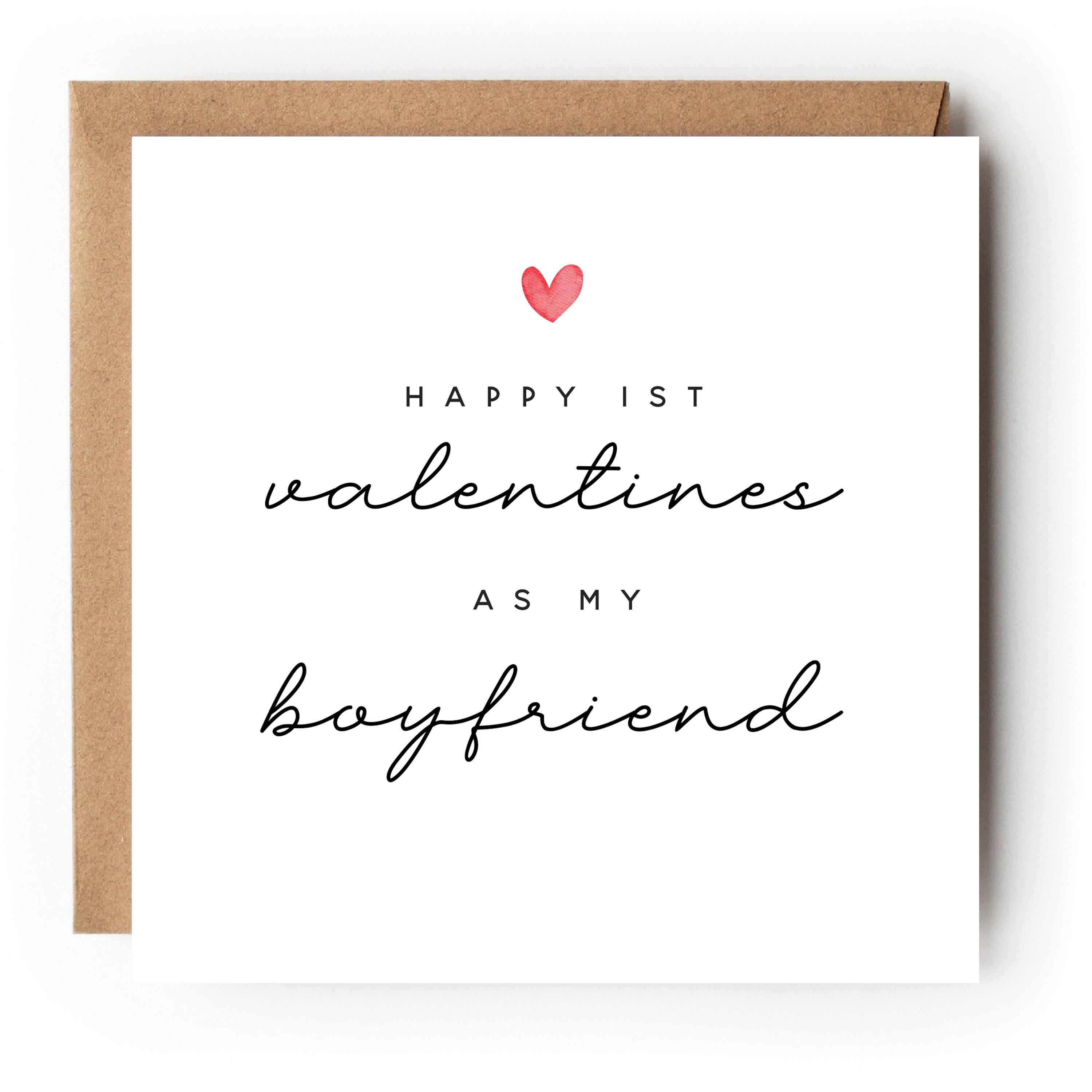 Boyfriend 1st Valentines Card, Valentine&