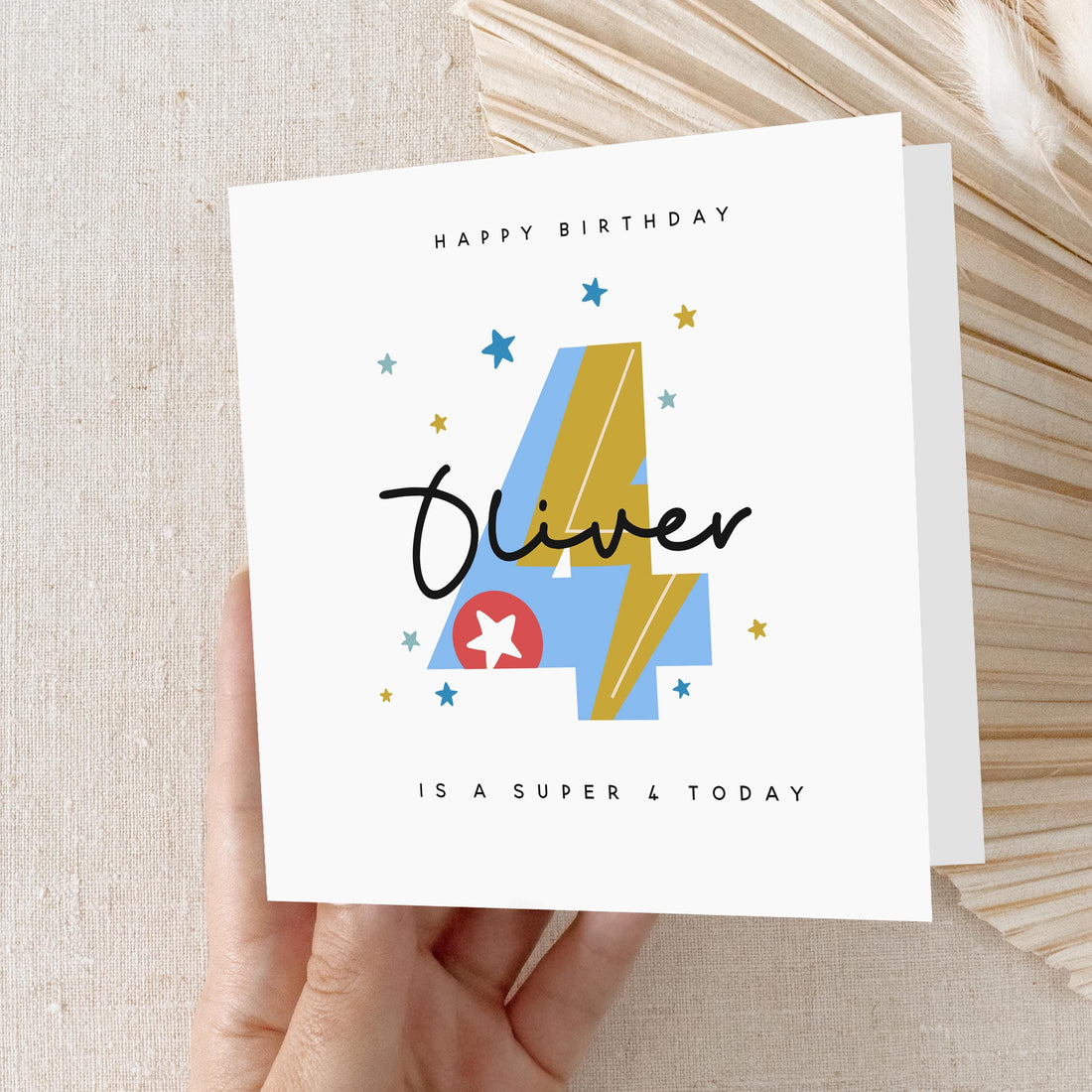 4th Birthday Card, Personalised Children&