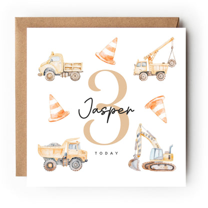 Personalised 3rd Birthday Card, Children&