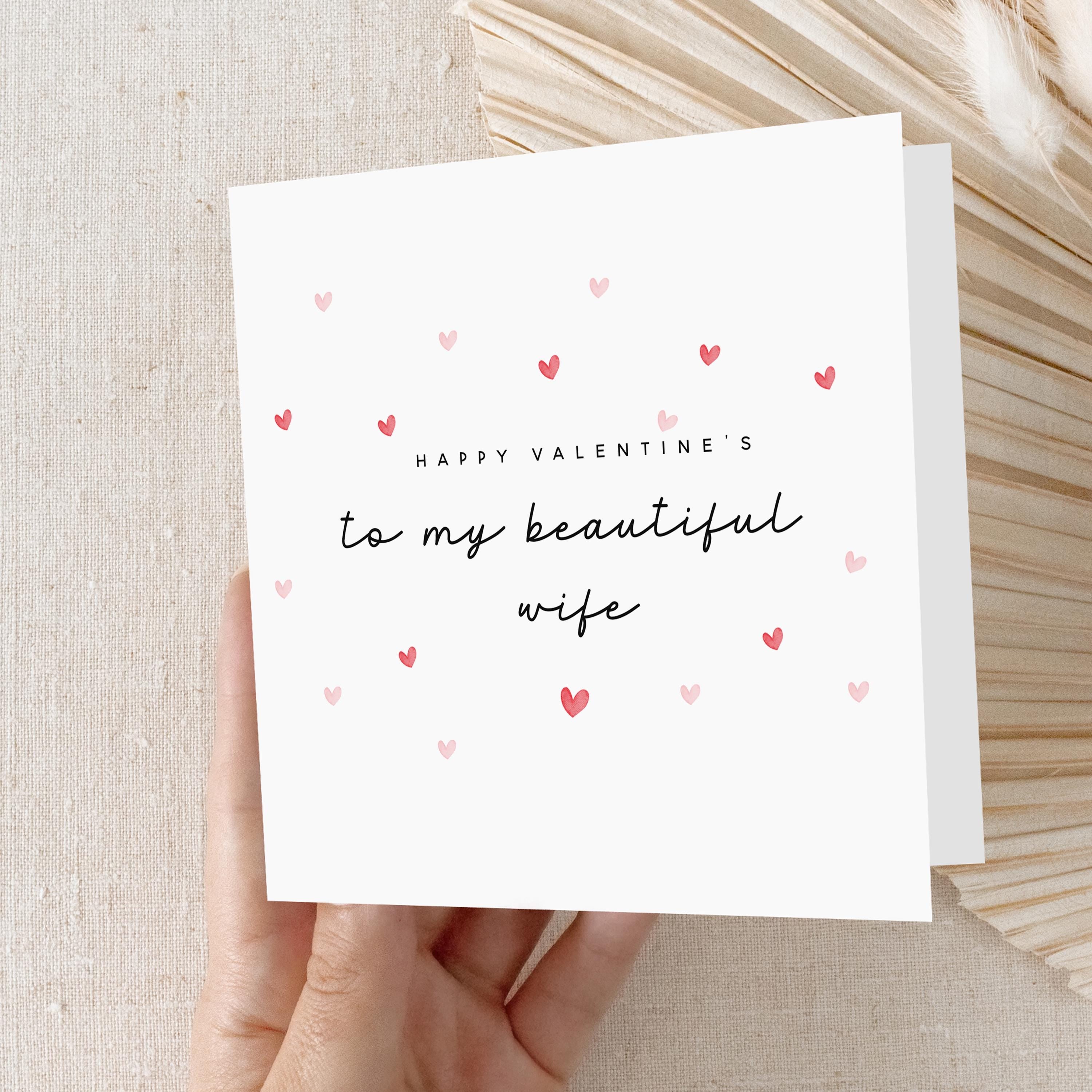 Happy Valentines Day Card- For My Wife Card, For Wife, Card For Her, Partner Card, Valentine&