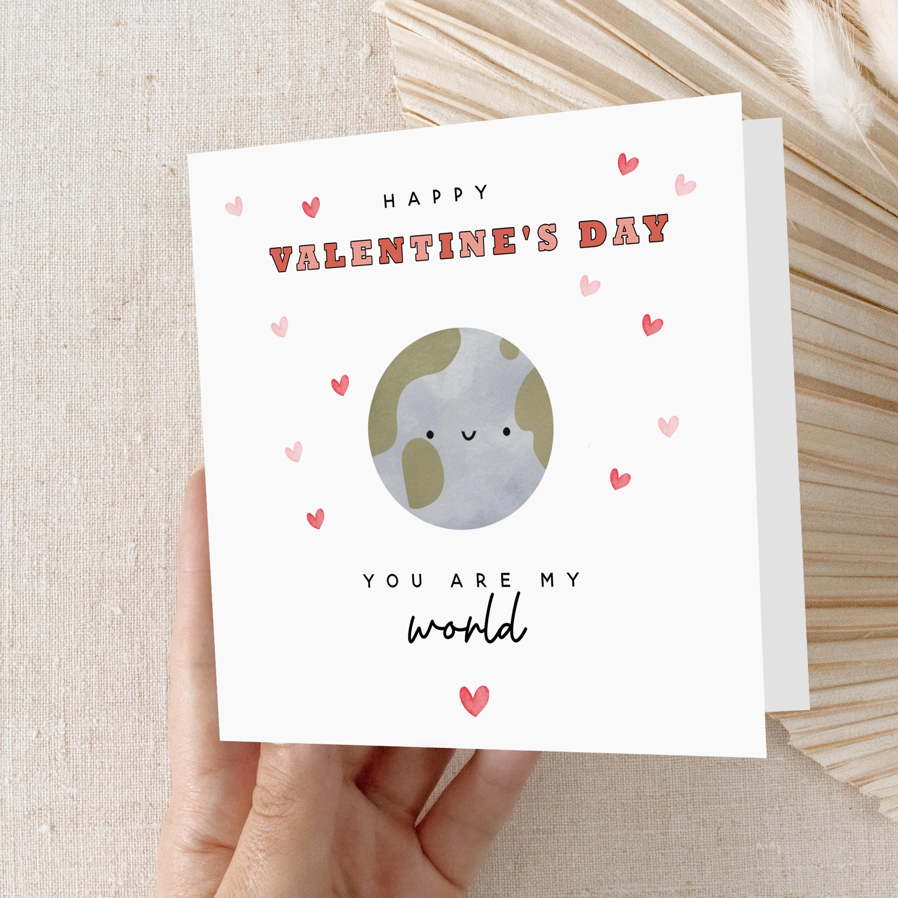 Happy Valentines Day Card-My World, For My Husband, Wife Card, Card For Girlfriend, Boyfriend, Partner, Valentine&