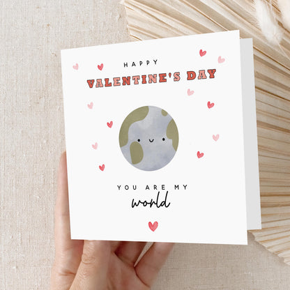 Happy Valentines Day Card-My World, For My Husband, Wife Card, Card For Girlfriend, Boyfriend, Partner, Valentine&