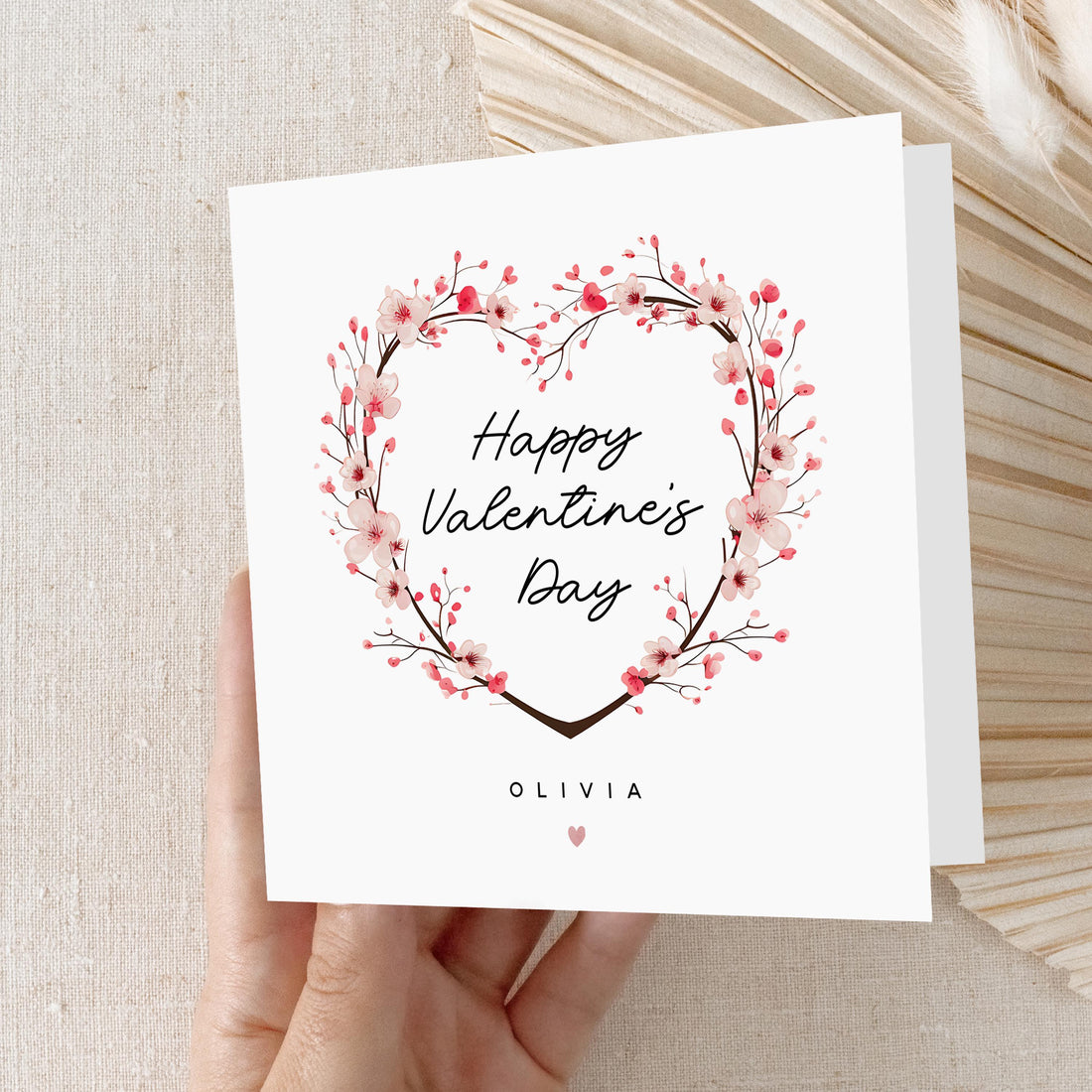 Valentines Card Heart, Personalised Valentine&