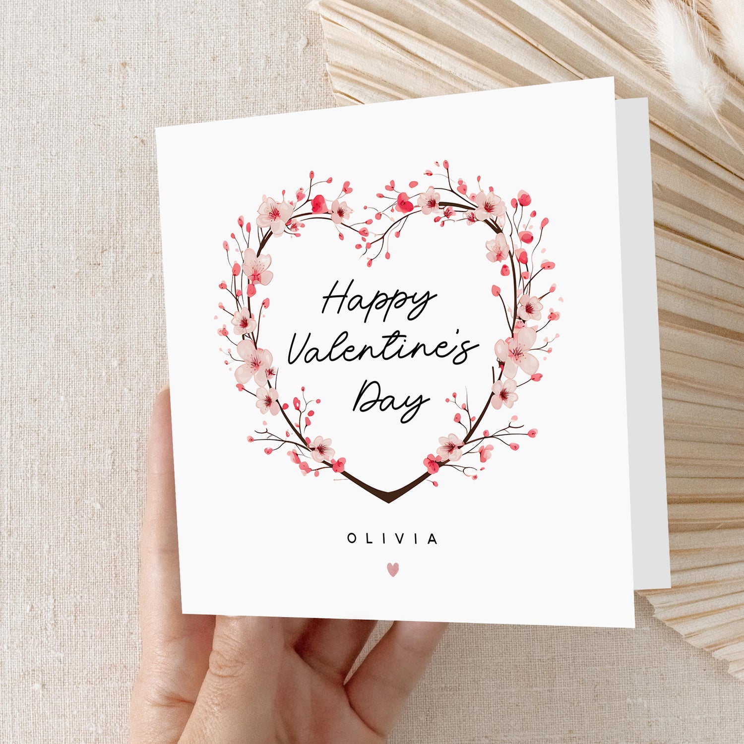 Valentines Card Heart, Personalised Valentine&