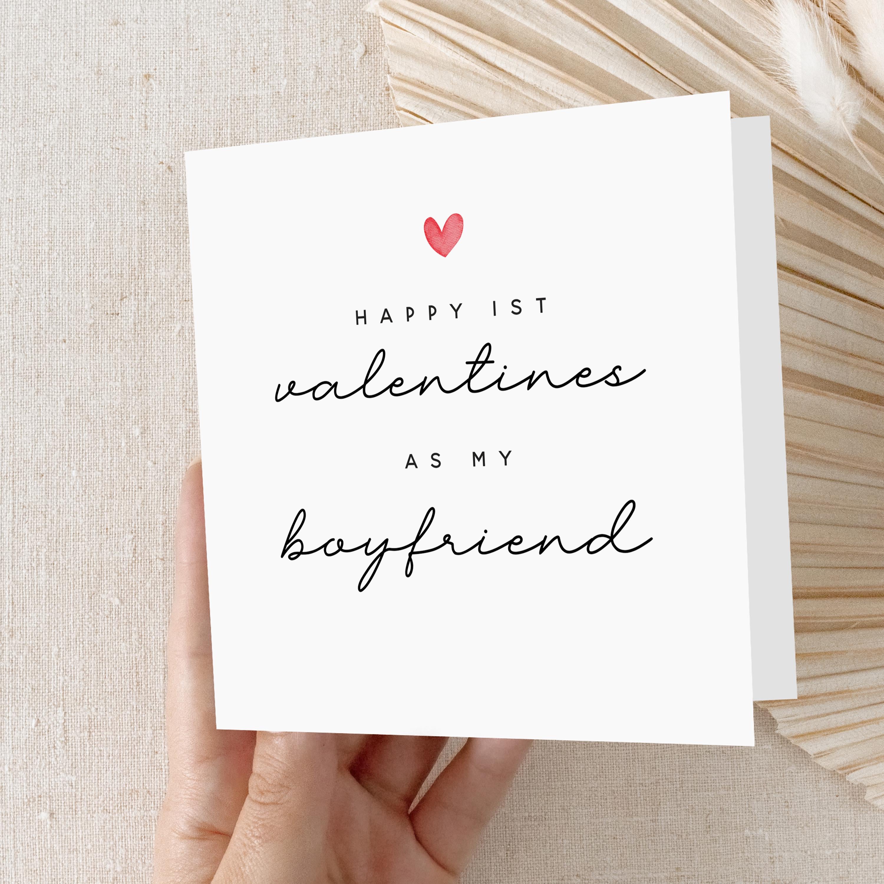 Boyfriend 1st Valentines Card, Valentine&