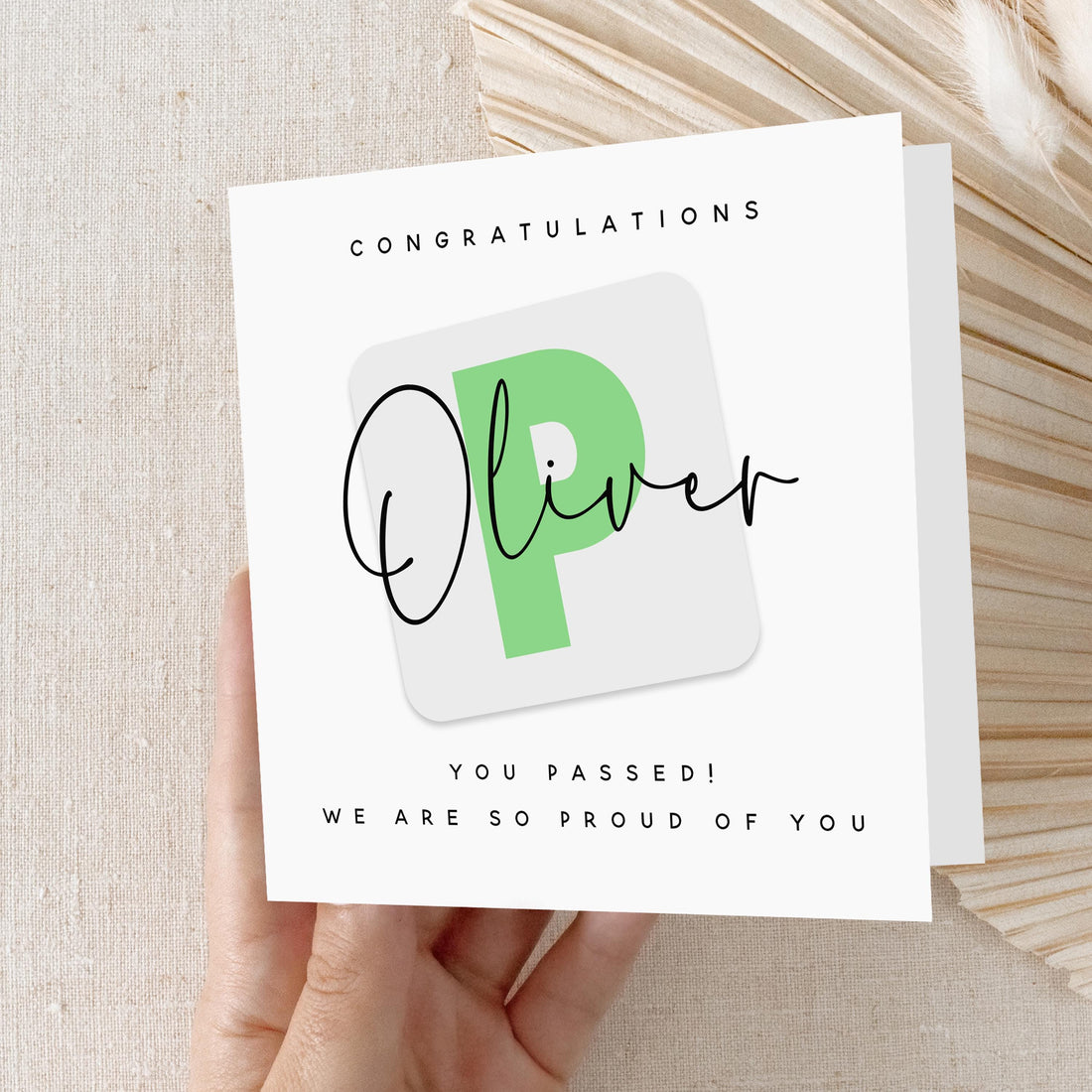 Personalised Driving Test Card,Congratulations Card, Passed Driving Test Card,Son,Daughter,Best Friend,Grandson,Granddaughter-Passed Plates