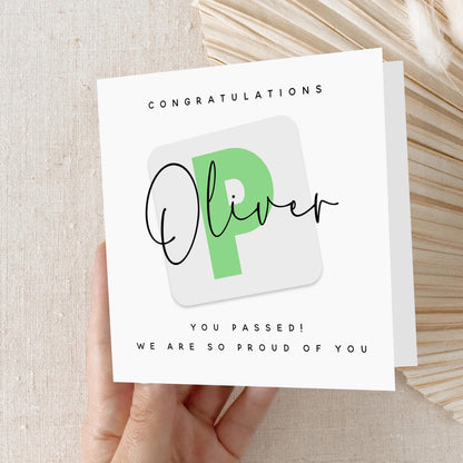 Personalised Driving Test Card,Congratulations Card, Passed Driving Test Card,Son,Daughter,Best Friend,Grandson,Granddaughter-Passed Plates