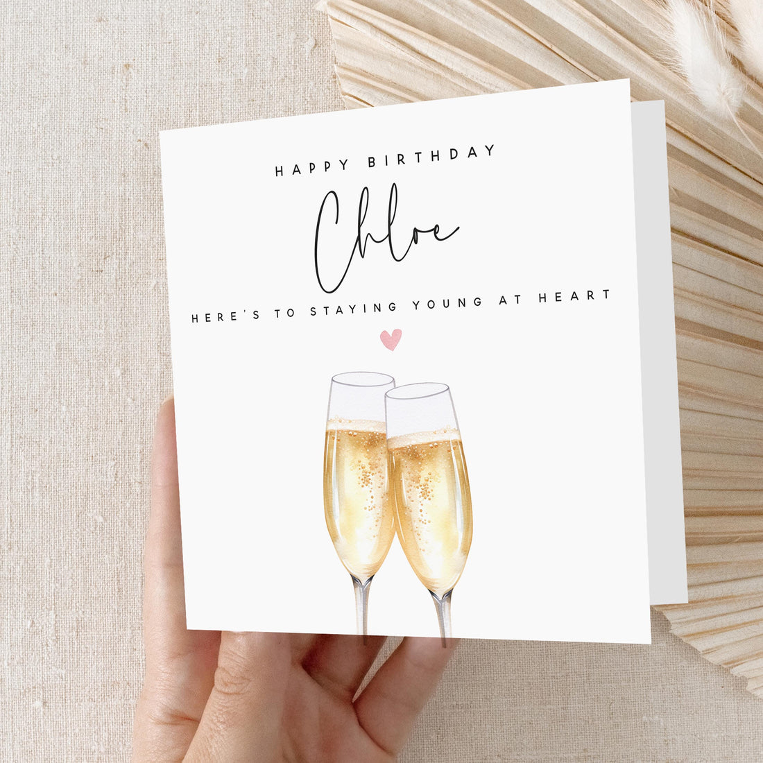 Personalised Birthday Card, Friend Best Friend Birthday Card, Daughter, Granddaughter, Sister, Niece  Birthday Card, Prosecco,Kraft Envelope
