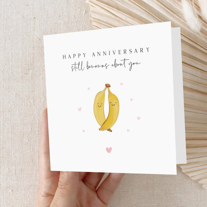 Anniversary Card-Husband Anniversary Card-Boyfriend Anniversary Card-Wife Girlfriend Anniversary Card-Funny Anniversary Card Gift-Bananas