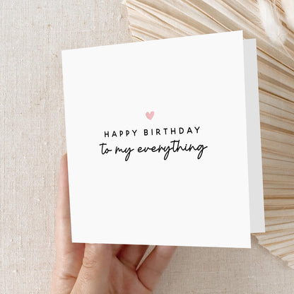 Happy Birthday Card-My Everything Birthday Card Husband-Boyfriend Birthday Card-Card For Wife-Girlfriend Birthday Card-Gift-For Her-For Him