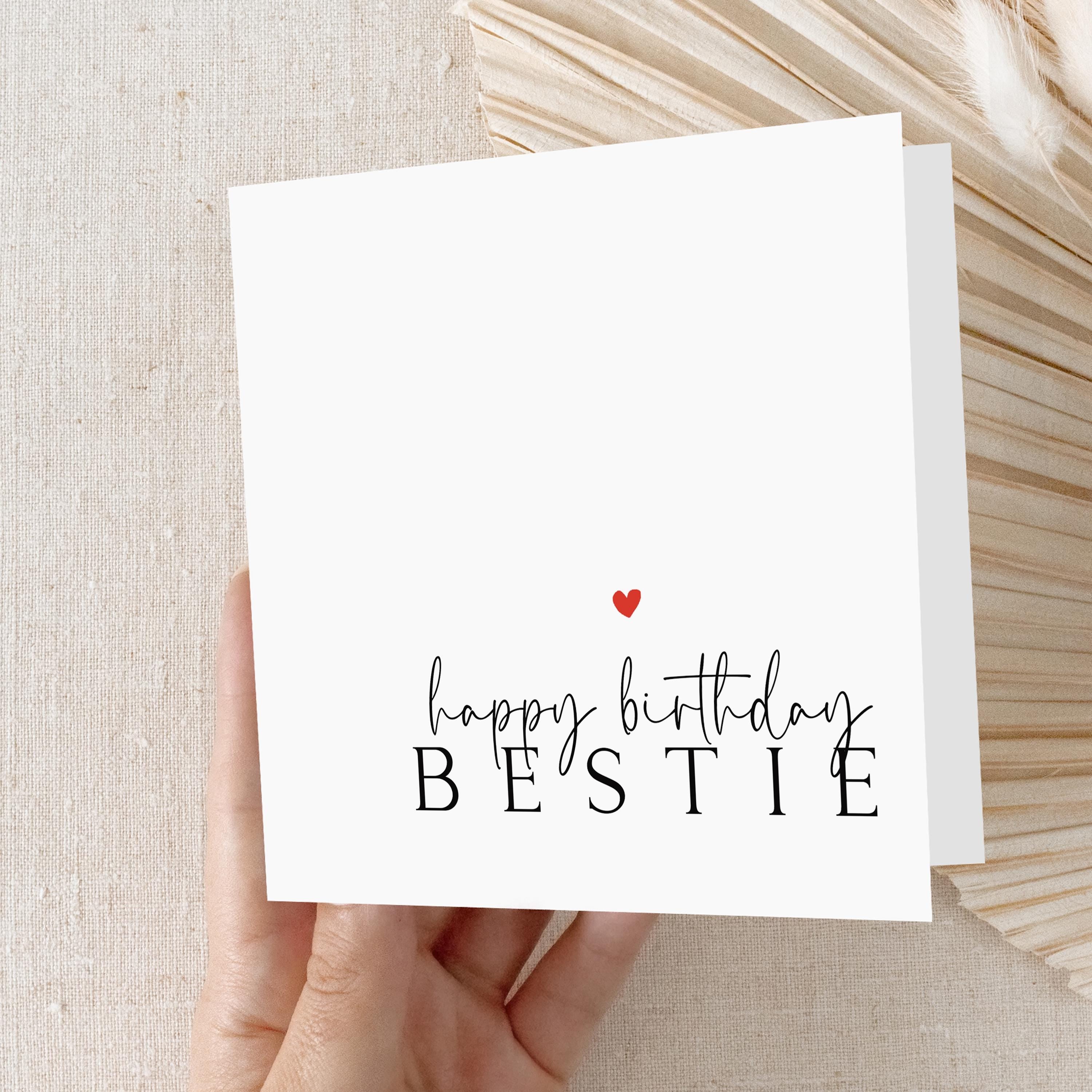 Best Friend Birthday Card-Bestie Birthday Card-Card For My Best Friend-Card For Her-Friends Birthday -Best Friend Birthday Gift-For Her