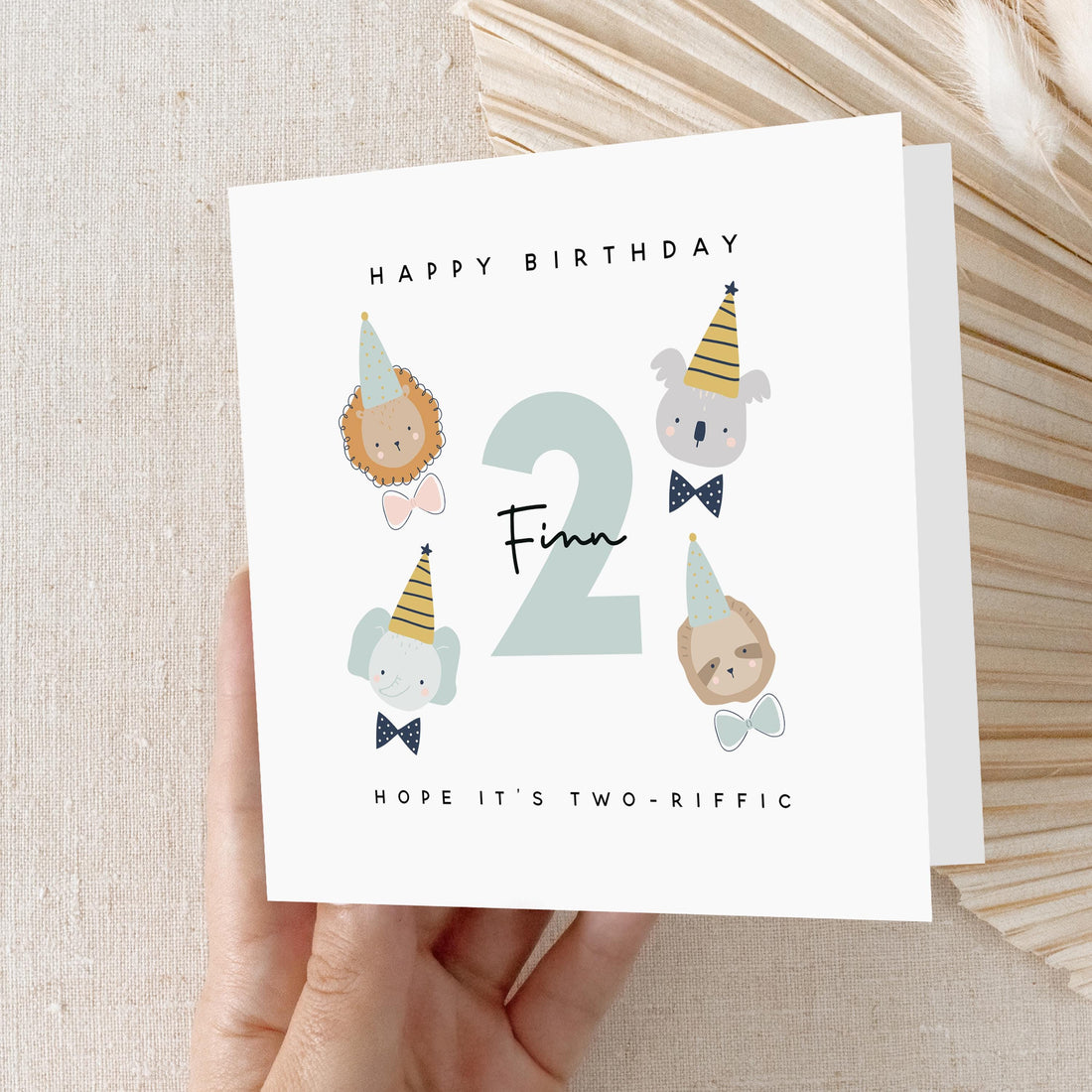 Personalised 2nd Birthday Card, Children&