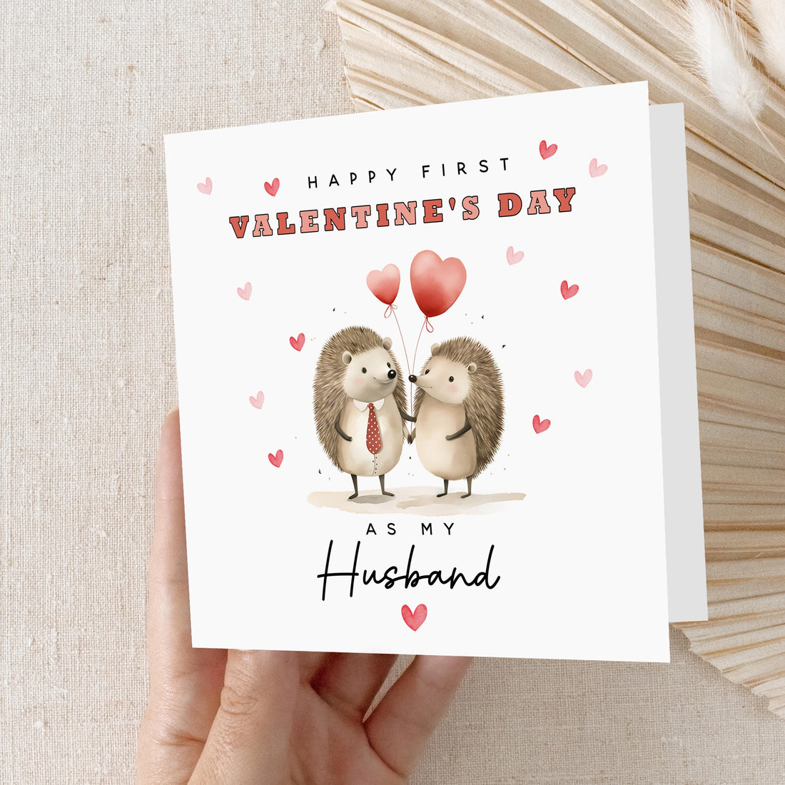 1st Valentines Day Husband Card- For My Husband, First Valentine&