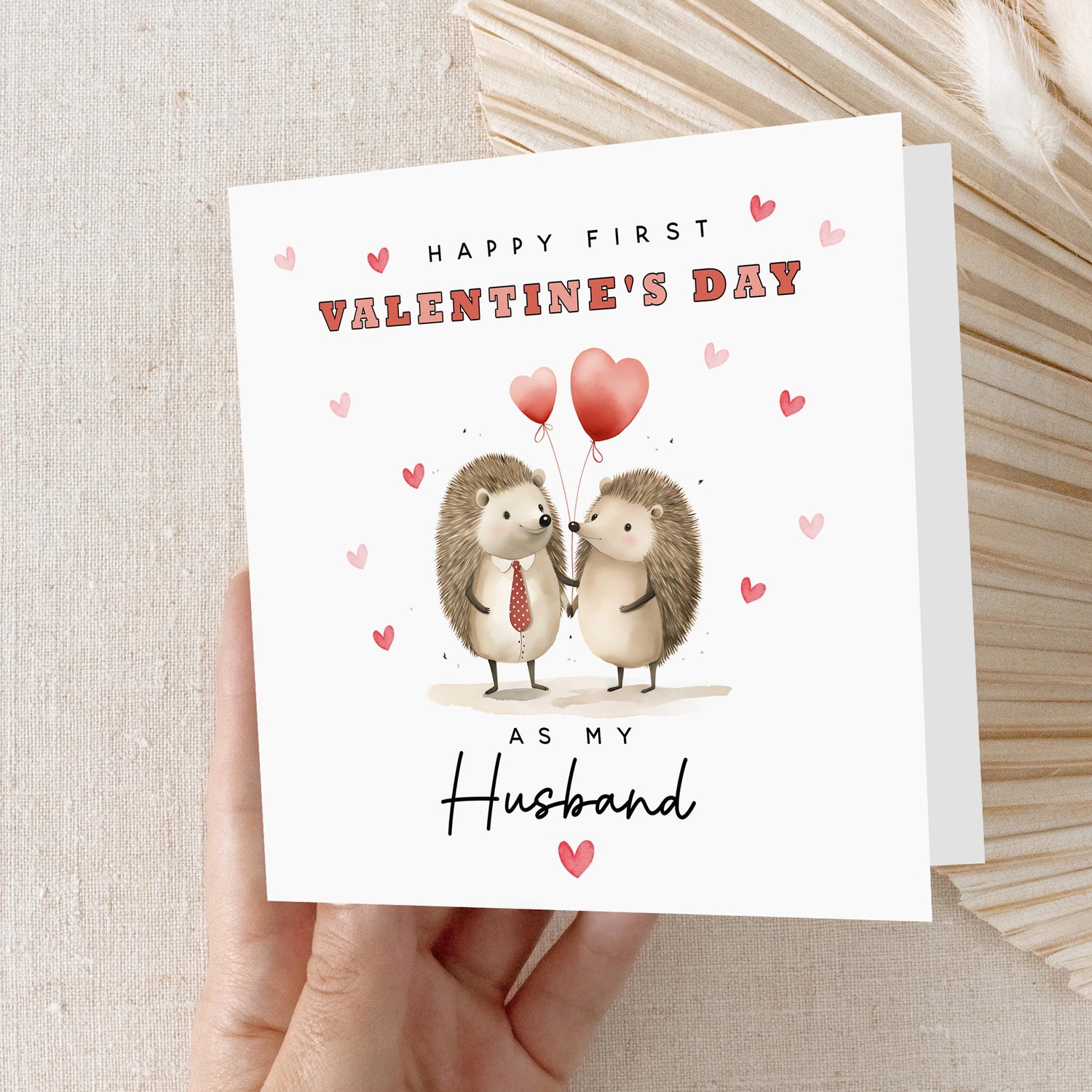 1st Valentines Day Husband Card- For My Husband, First Valentine&