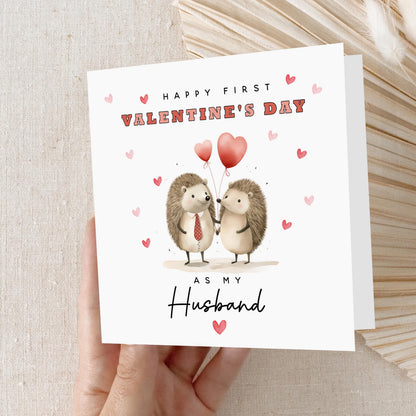 1st Valentines Day Husband Card- For My Husband, First Valentine&