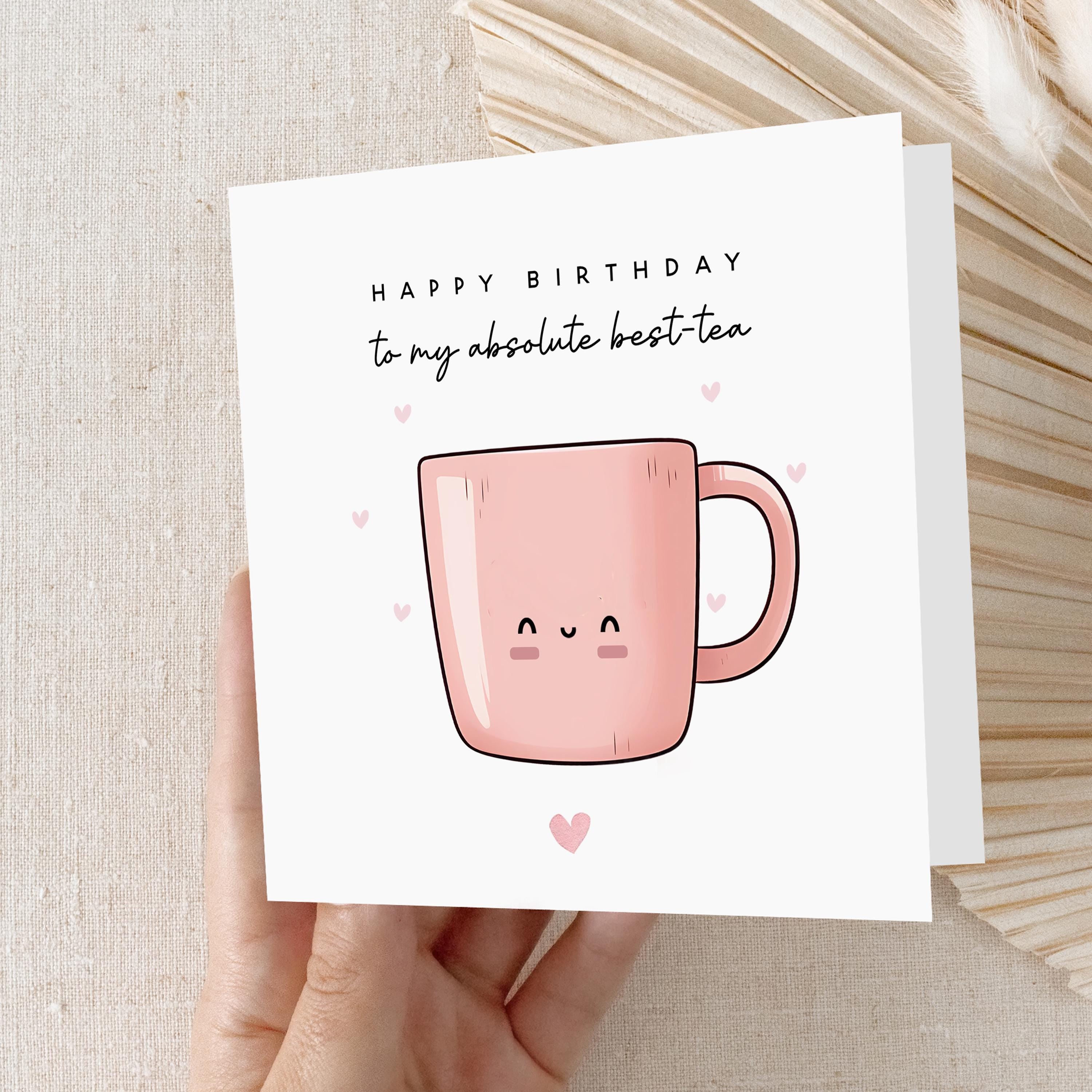 Best Friend Birthday Card-Bestie Birthday Card-Best Tea Card,Funny Birthday Card-For Her-Friends Birthday Card-Best Friend Birthday Gift