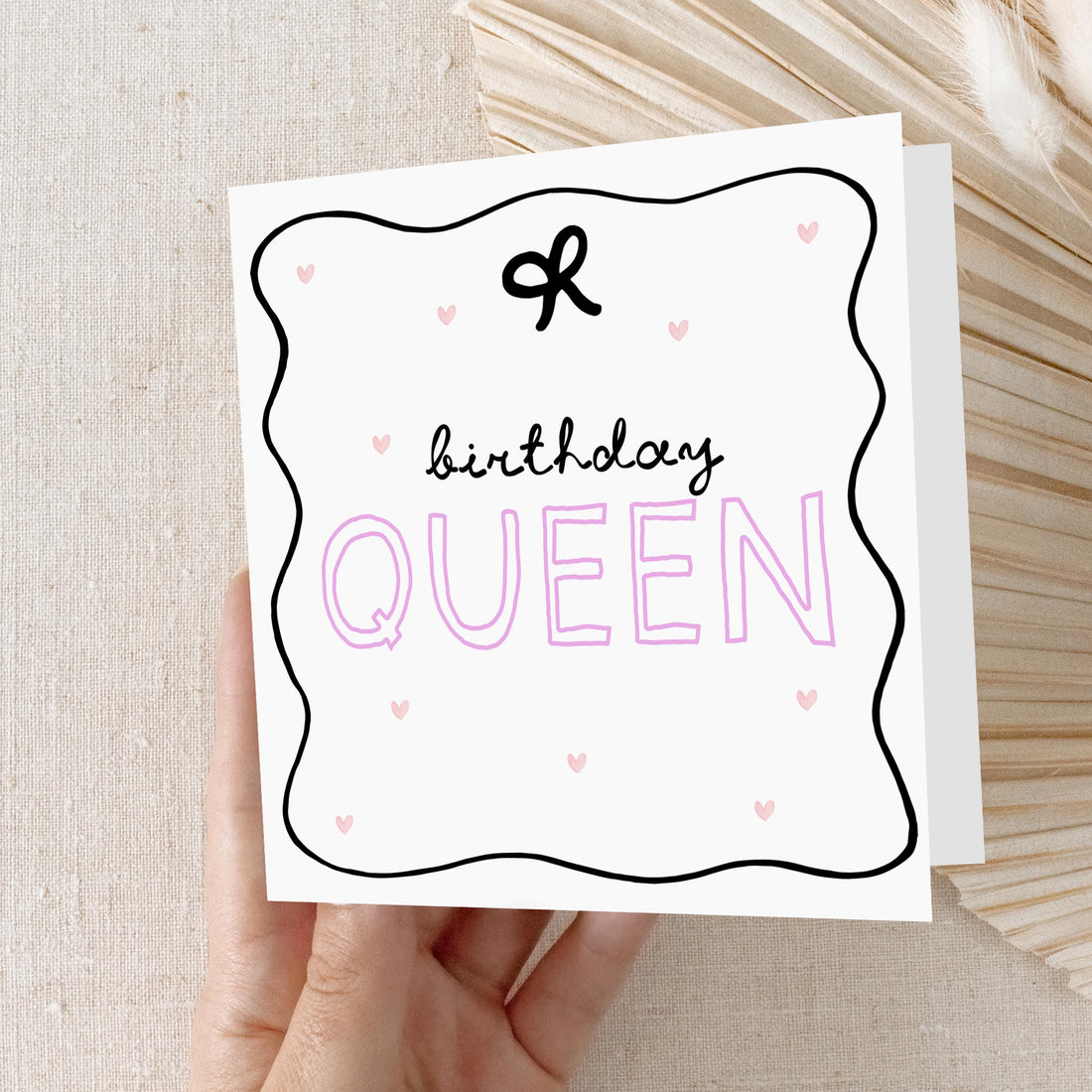 Birthday Queen Card, Special Birthday Card For Her, Birthday Card For Best Friend, Sister, Daughter, Auntie, Friend, Bestie-Kraft Envelope