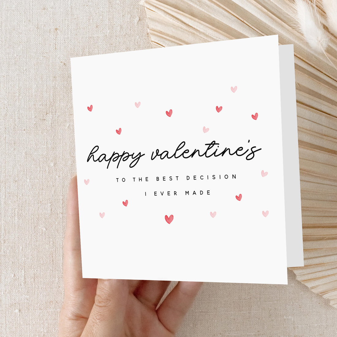 Happy Valentines Day Card-Best Decision, For My Husband, Wife Card, Card For Girlfriend, Boyfriend, Partner, Valentine&