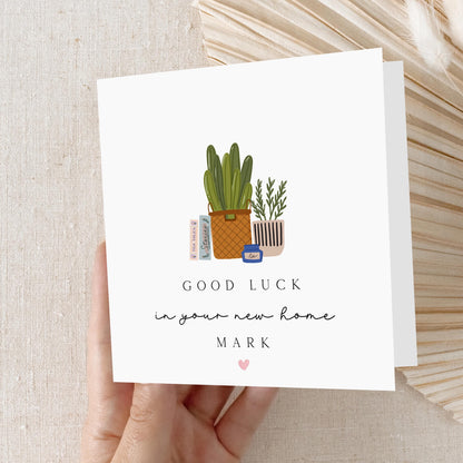 Personalised New Home Card, Happy New Home, Boho Plants New Home Card, Congratulations On Your New Home, Moving Card For Friend, Family.