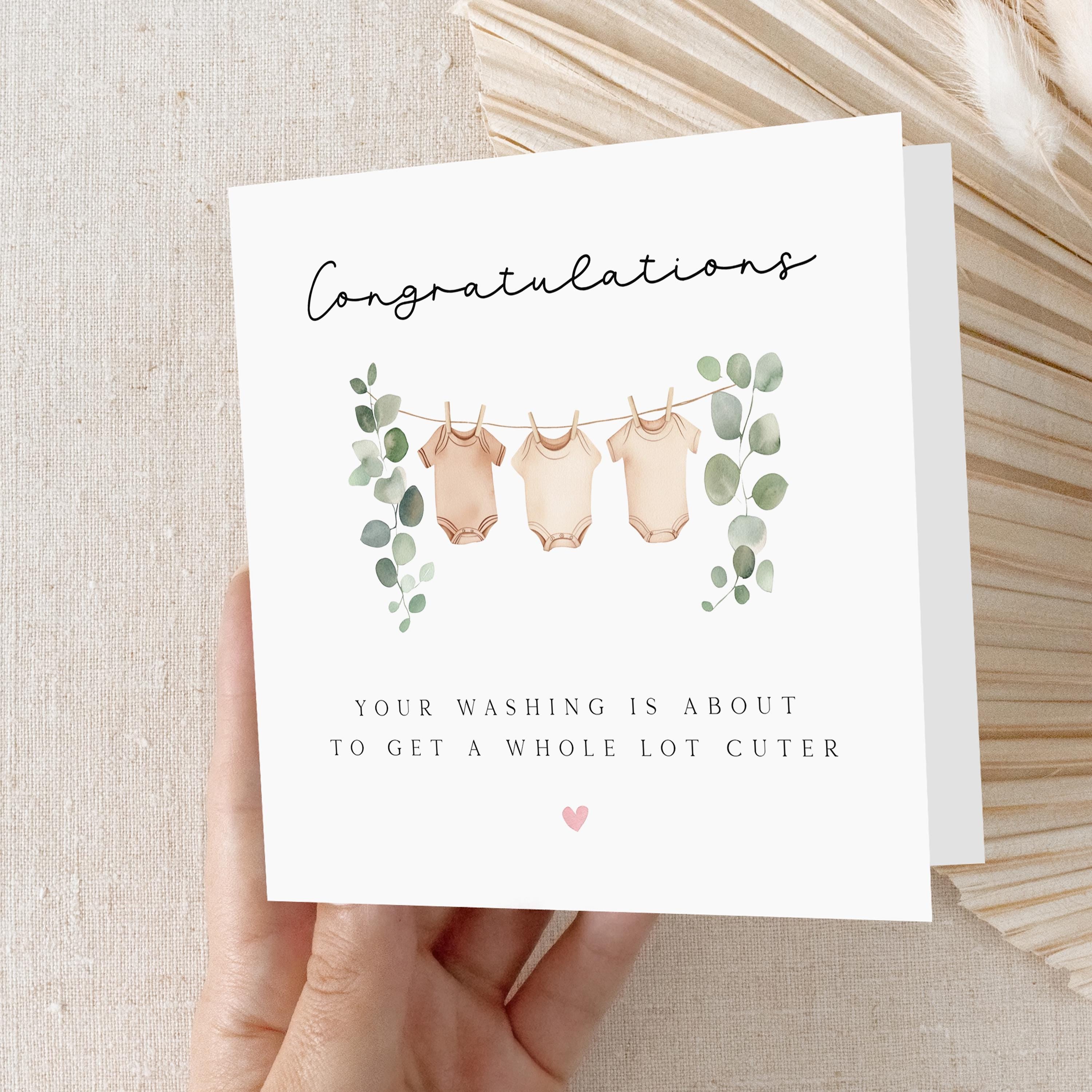 New Baby Card, Welcome To The World Card, Congratulations New Arrival, Newborn Baby, Congratulations New Parents, Kraft Envelope Included