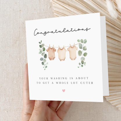 New Baby Card, Welcome To The World Card, Congratulations New Arrival, Newborn Baby, Congratulations New Parents, Kraft Envelope Included