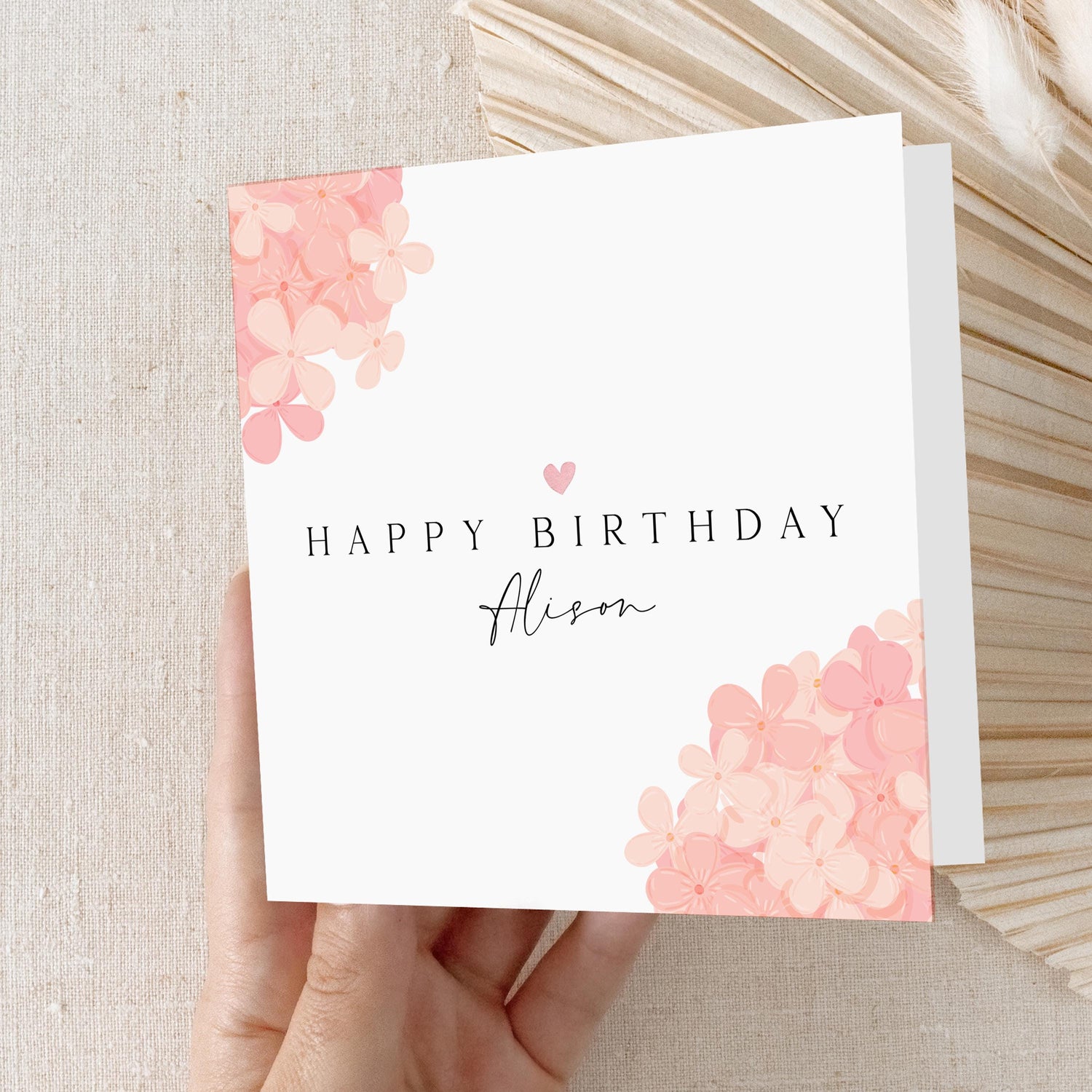 Personalised Birthday Card, Card For Best Friend, Flowers, Daughter, Granddaughter, Sister, Niece Birthday Card,Birthday Gift,Kraft Envelope