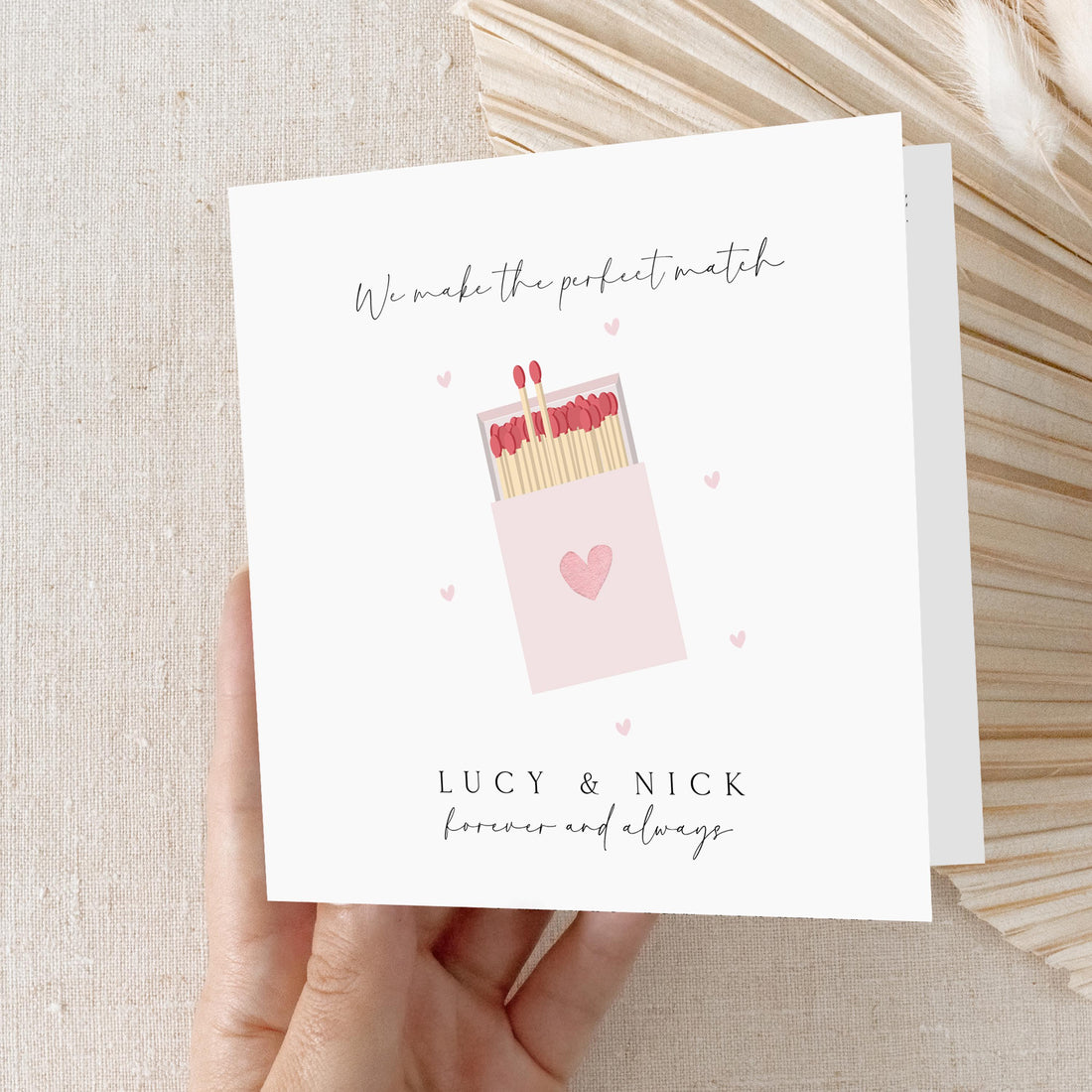 Anniversary Card-Valentines Card-Card For Boyfriend, Girlfriend-Card For Husband, Wife-Perfect Match Card-Personalised Card-For Him-For Her