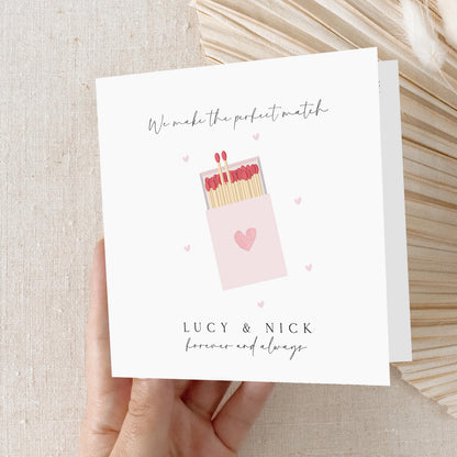 Anniversary Card-Valentines Card-Card For Boyfriend, Girlfriend-Card For Husband, Wife-Perfect Match Card-Personalised Card-For Him-For Her