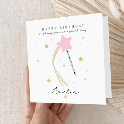 Personalised Birthday Card, Girls Birthday Cards, Happy Birthday, Daughter, Granddaughter, Niece, Sister Birthday Card, Kraft Envelope