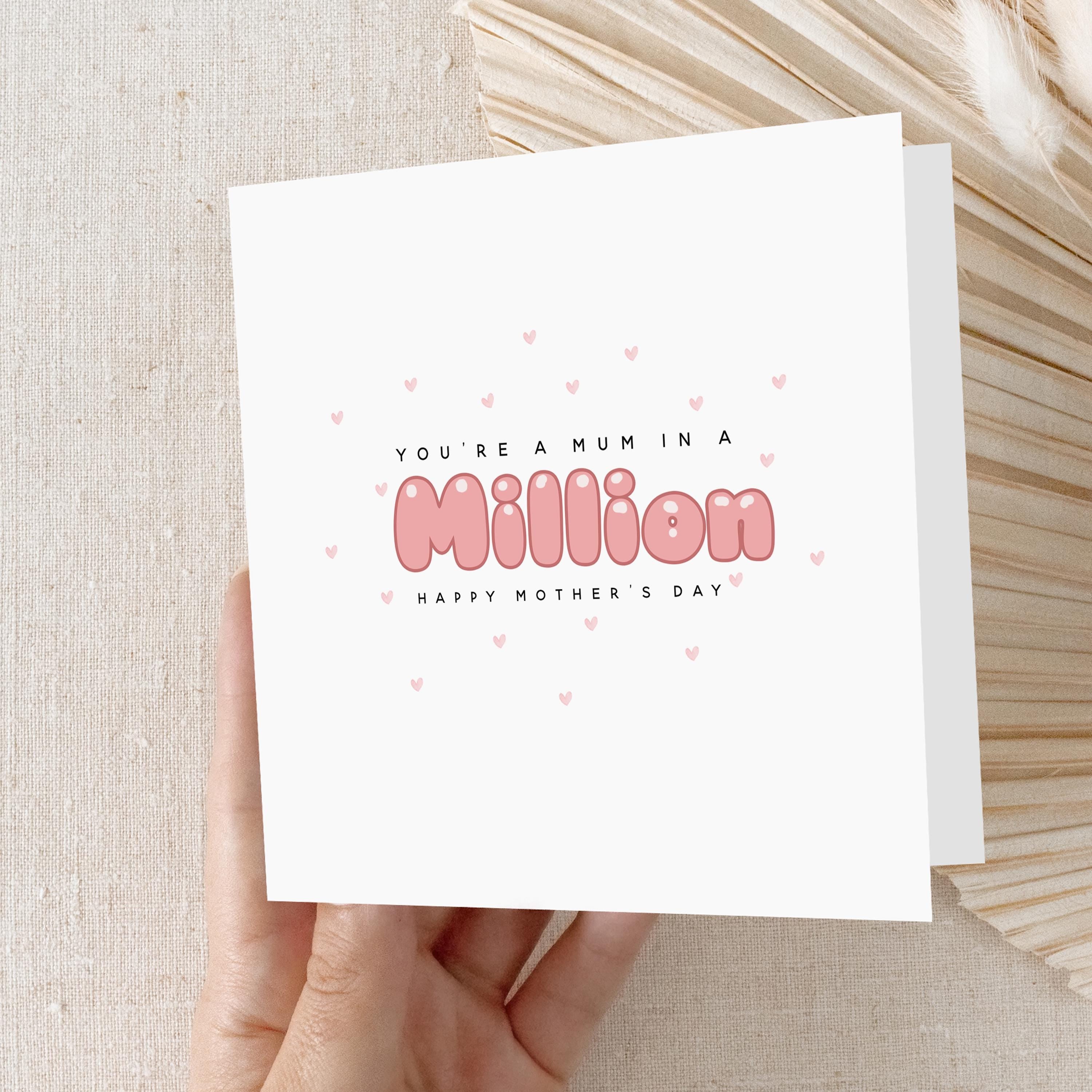 Mothers Day Card, Card For Mum, Happy Mother&