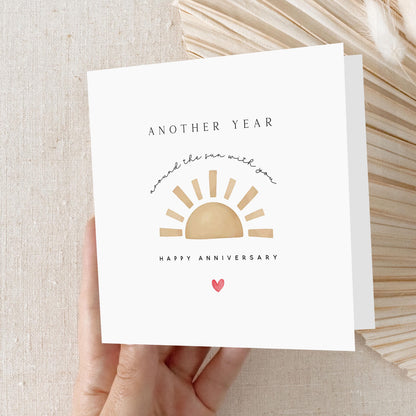 Anniversary Card-Anniversary Card For Husband-Anniversary Card For Wife-Another Year Around The Sun-Anniversary Gift-Card For Her, Him