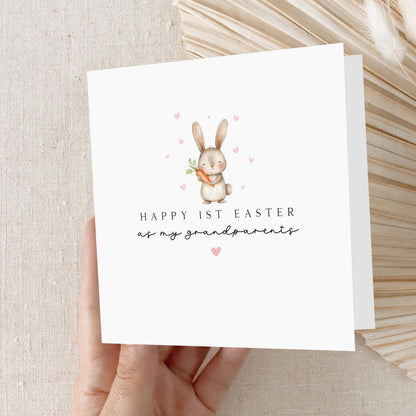 First Easter As My Grandparents Card, Easter Card For Gran, Grandad, Nanny, Grampy, Grandma, Nanna, Gramps, Happy Easter Bunny, Easter Gift