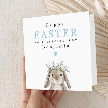 Kids Easter Card Personalised, Easter Card For Children, Card For Son, Nephew, Grandson, Happy Easter Card, Easter Bunny, Easter Gift Boys