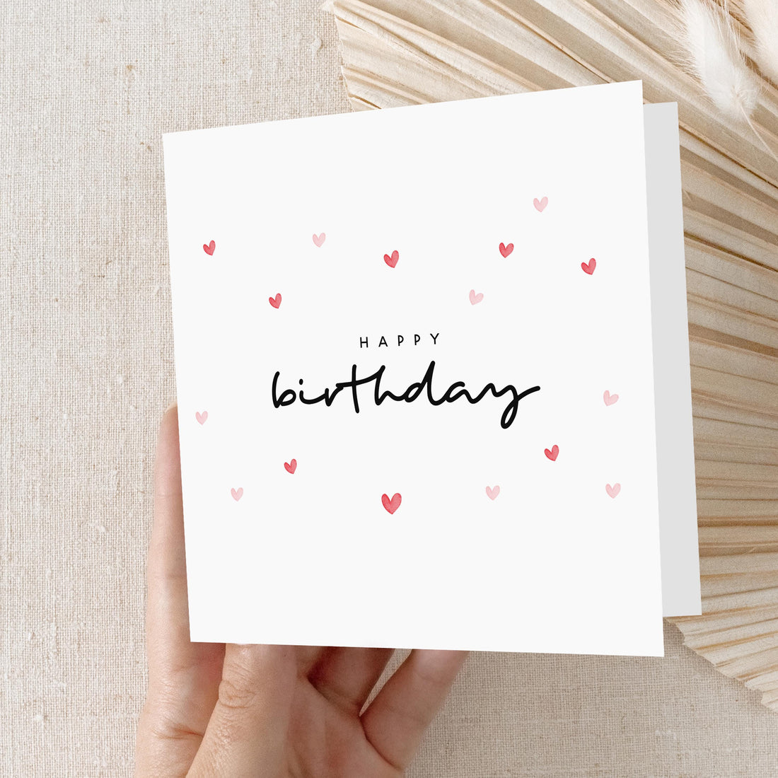 Birthday Card, Happy Birthday Card, Minimal Hearts, Bestie, Friend,Daughter,Granddaughter,Sister, Niece Birthday Card,Birthday Gift,Envelope