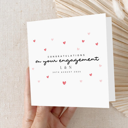 Engagement Card, Congratulations on Your Engagement Card, Minimal Heart Card,You&