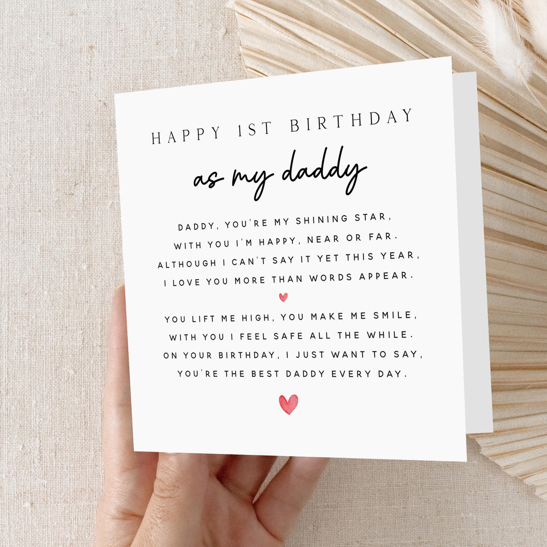 First Birthday As My Daddy Card,Poem Birthday Card For Dad, First Birthday As Dad, Birthday Card For Him, Daddy Birthday Verse, New Dad Card